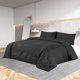 vidaXL Zestaw poscieli czarny 200x200 cm bawelna
