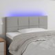 Κεφαλάρι κρεβατιού vidaXL με LED, ανοιχτό γκρι, 90x5x78/88 cm