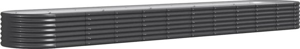 vidaXL Donica ogrodowa, malowana proszkowo stal, 440x80x36cm, antracyt