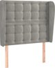 vidaXL Zaglowek uszak, ανοιχτό γκρι, 83x23x118/128 cm, βελούδο