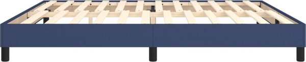 vidaXL Κρεβάτι continental μπλε, επενδεδυμένο με ύφασμα, 200x200 εκ.