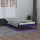 vidaXL Ράβδος κρεβατιού με LED, γκρι, 100 x 200 cm, μασίφ ξύλο