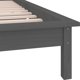 vidaXL Ράβδος κρεβατιού με LED, γκρι, 100 x 200 cm, μασίφ ξύλο