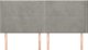 vidaXL Zaglowek uszak jasnoszary 203x16x118/128 cm aksamit