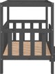 vidaXL vidaXL Legowisko dla psa, szare, 105,5x83,5x100cm, lite drewno sosnowe