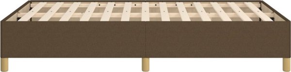 vidaXL Πλαίσιο κρεβατιού, σκούρο καφέ, 120x200 εκ, επενδεδυμένο με ύφασμα