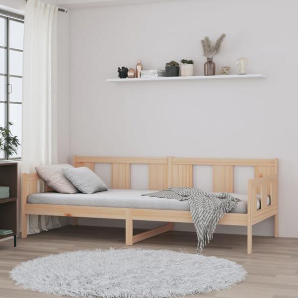vidaXL Κρεβάτι ημέρας από μασίφ πεύκο 90x190 cm