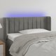 vidaXL Κεφαλάρι κρεβατιού με LED, ανοιχτό γκρι, 103x16x78/88 cm, βελούδο