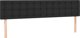 vidaXL Zaglowek do lozka me led, mavro, 200x5x78/88 cm, texnitis dor