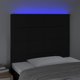 vidaXL Κεφαλάρι κρεβατιού με LED, μαύρο, 100x5x118/128 cm, ύφασμα