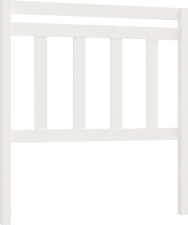 vidaXL Κεφαλάρι κρεβατιού, λευκό, 106x4x100 cm, μασίφ ξύλο πεύκου