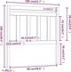 vidaXL Κεφαλάρι κρεβατιού, λευκό, 106x4x100 cm, μασίφ ξύλο πεύκου