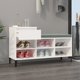 vidaXL Ράφι για παπούτσια 102x36x60 cm, λευκό, υλικό ξυλοσανίδας