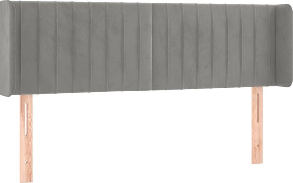 Κεφαλάρι uszak vidaXL ανοιχτό γκρι 147x16x78/88 cm βελούδο