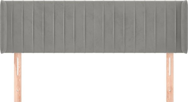 Κεφαλάρι uszak vidaXL ανοιχτό γκρι 147x16x78/88 cm βελούδο