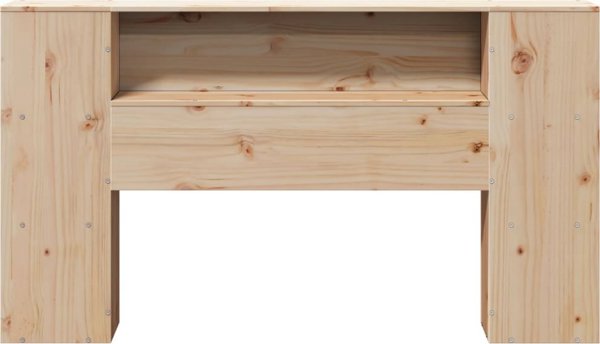 vidaXL Κεφαλάρι κρεβατιού με ράφια 160 cm από μασίφ ξύλο πεύκου