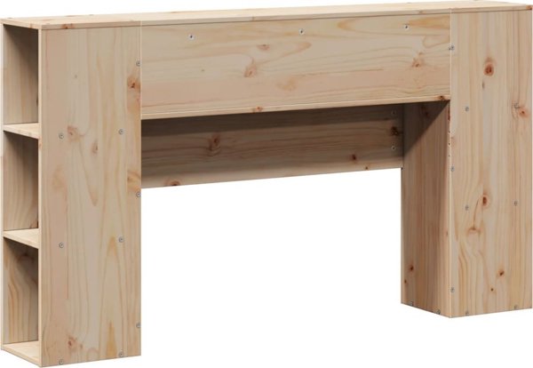 vidaXL Κεφαλάρι κρεβατιού με ράφια 160 cm από μασίφ ξύλο πεύκου