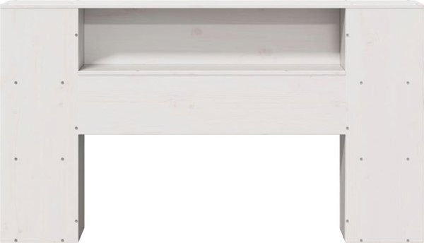 vidaXL Κεφαλάρι κρεβατιού με ράφια λευκό 120 cm ξύλο πεύκου