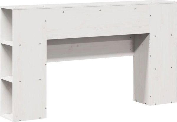 vidaXL Κεφαλάρι κρεβατιού με ράφια λευκό 120 cm ξύλο πεύκου
