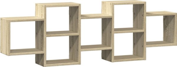 vidaXL Ράφι τοίχου ντόπιου δρυός Sonoma 129x18x42 εκ.