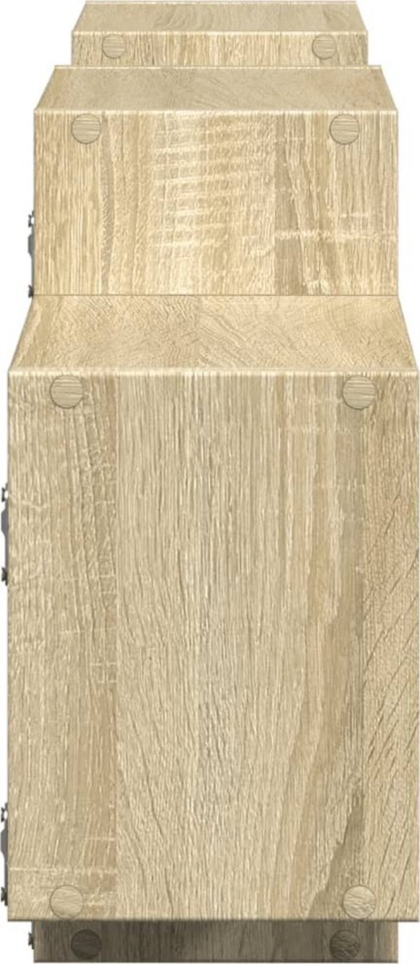 vidaXL Ράφι τοίχου ντόπιου δρυός Sonoma 129x18x42 εκ.