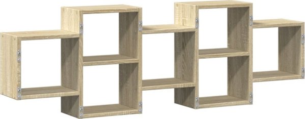 vidaXL Ράφι τοίχου ντόπιου δρυός Sonoma 129x18x42 εκ.