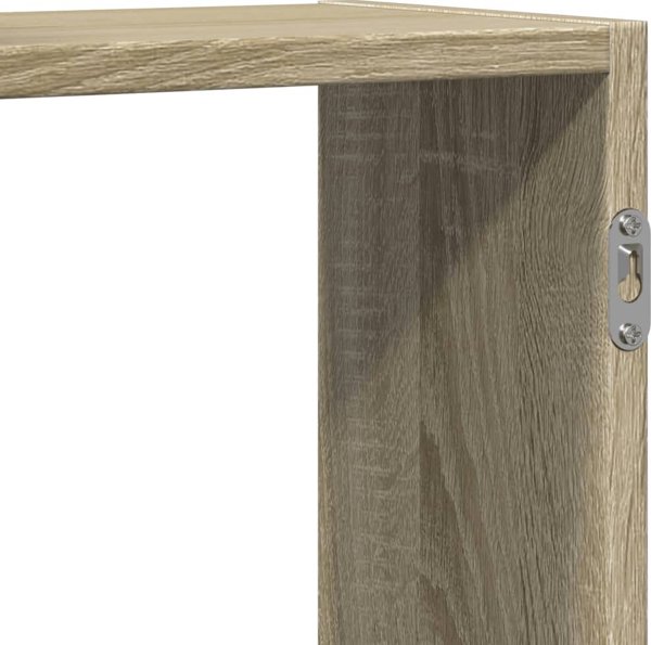 vidaXL Ράφι τοίχου ντόπιου δρυός Sonoma 129x18x42 εκ.
