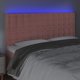 vidaXL Κεφαλάρι κρεβατιού με LED, ροζ, 160x5x118/128 εκ, βελούδο