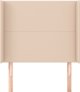 vidaXL Προσκέφαλο uszak καπουτσίνο 93x16x118/128 cm τεχνητό δέρμα