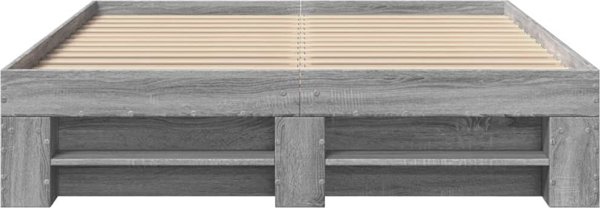 vidaXL Κρεβατοκάμαρα, γκρι δρυς sonoma, 120x190cm υλικό ξύλου προέλευσης