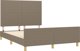 vidaXL Πλαίσιο κρεβατιού με κεφαλάρι, taupe, 140x200 cm, επενδυμένο με ύφασμα