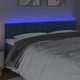 vidaXL Μαξιλαροκέφαλος κρεβατιού με LED, σκούρο μπλε, 160x5x78/88cm, βελούδο