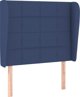 vidaXL Zaglowek uszak, niebieski, 83x23x118/128 cm, tkanina