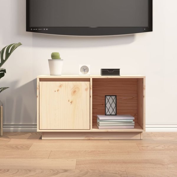 vidaXL Szafka pod telewizor, 74x35x44 cm, lite drewno sosnowe