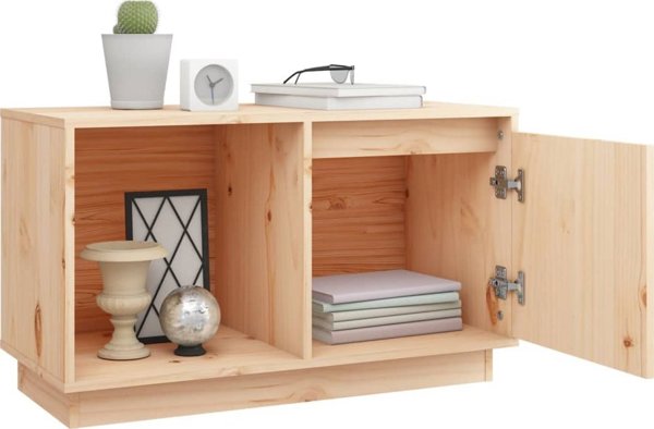 vidaXL Szafka pod telewizor, 74x35x44 cm, lite drewno sosnowe