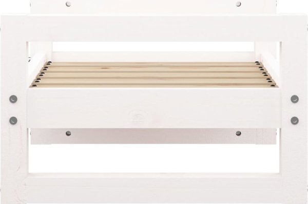 vidaXL Krebati gia skylous, lefko, 55,5x45,5x28 cm, litoxia sosna