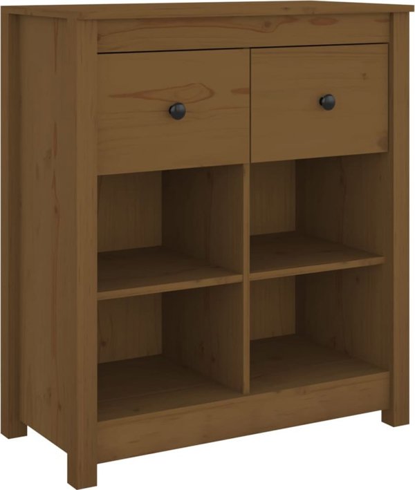 vidaXL Ντουλάπι, μελί καφέ, 70x35x80 εκ, μασίφ πεύκο