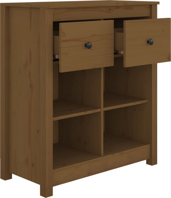vidaXL Ντουλάπι, μελί καφέ, 70x35x80 εκ, μασίφ πεύκο