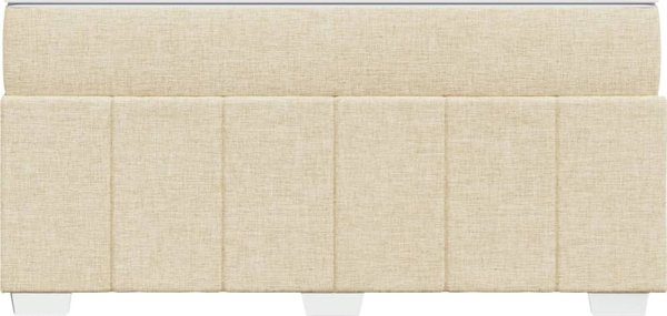 vidaXL Κρεβάτι κοντινένταλ με στρώμα 160x200 εκ. κρεμ ύφασμα