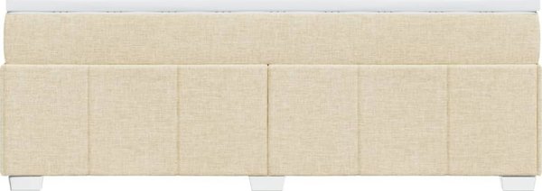 vidaXL Κρεβάτι κοντινένταλ με στρώμα 160x200 εκ. κρεμ ύφασμα