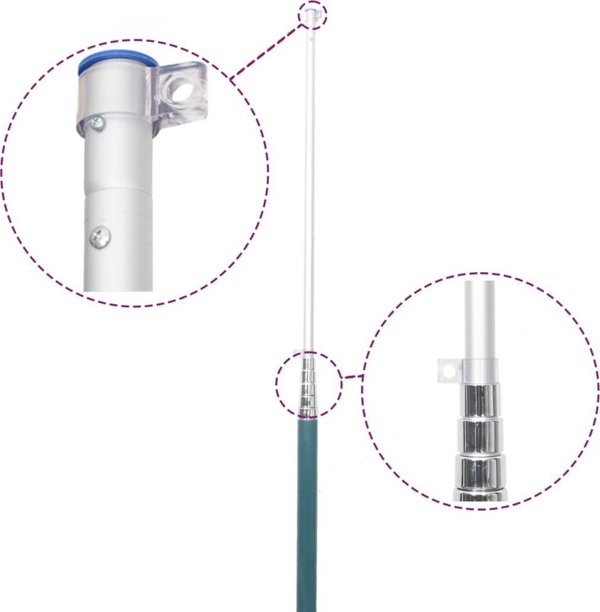 vidaXL vidaXL Flaga Polski z masztem, 5,55 m, aluminium