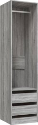 vidaXL Ντουλάπα με συρτάρια χρώμα γκρι δρυς Sonoma, 50x50x200 cm