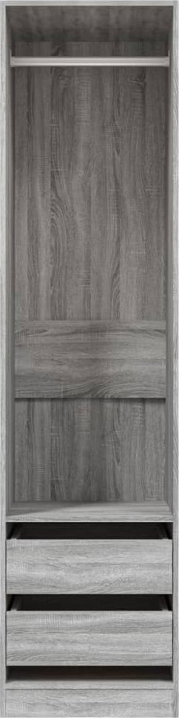 vidaXL Ντουλάπα με συρτάρια χρώμα γκρι δρυς Sonoma, 50x50x200 cm
