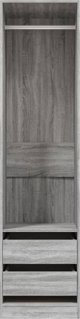 vidaXL Ντουλάπα με συρτάρια χρώμα γκρι δρυς Sonoma, 50x50x200 cm