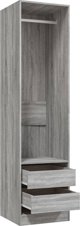 vidaXL Ντουλάπα με συρτάρια χρώμα γκρι δρυς Sonoma, 50x50x200 cm