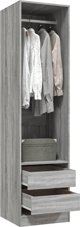 vidaXL Ντουλάπα με συρτάρια χρώμα γκρι δρυς Sonoma, 50x50x200 cm