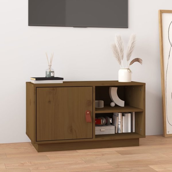 vidaXL Ντουλάπι για Τηλεόραση, Μέλι Καφέ, 70x34x40 cm, Ξύλο Πεύκου