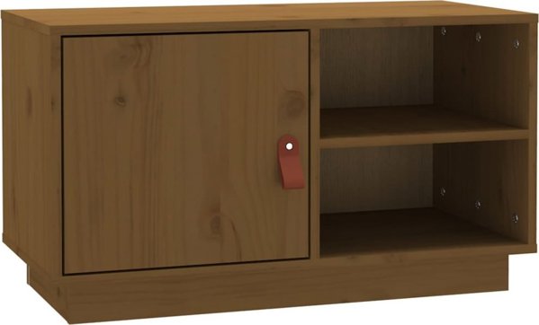 vidaXL Ντουλάπι για Τηλεόραση, Μέλι Καφέ, 70x34x40 cm, Ξύλο Πεύκου