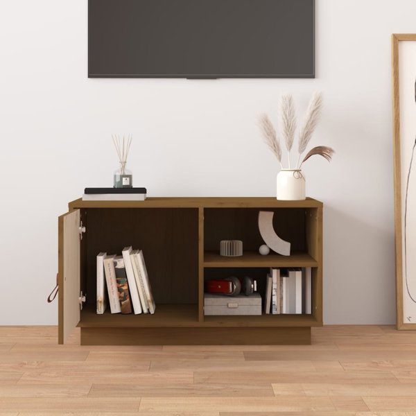 vidaXL Ντουλάπι για Τηλεόραση, Μέλι Καφέ, 70x34x40 cm, Ξύλο Πεύκου