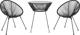 vidaXL 3-piece black garden furniture set